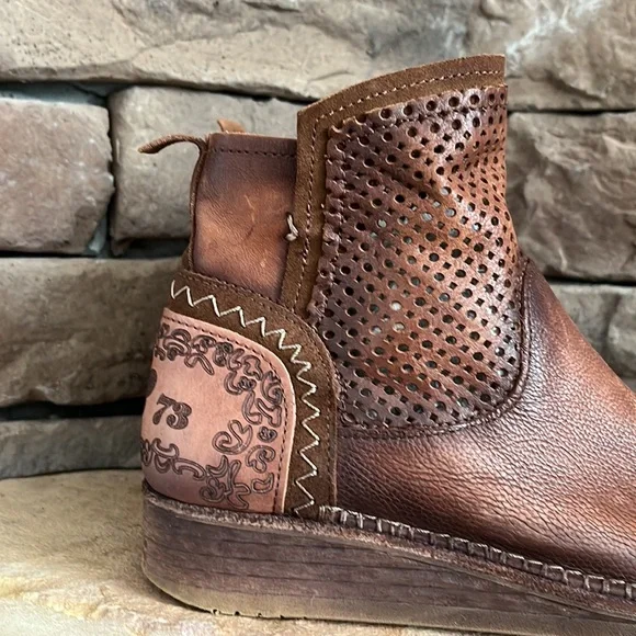 Brown Leather Ankle Boots - Picture 2 of 10